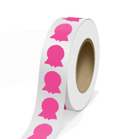 JAM Paper Standard Label Rolls - Ribbon Shaped - 1 5/8 x 2 - Neon Pink - 125 Labels/Roll-Colour: Neon Pink | Make your mail stand out with colourful shipping address labels.