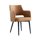 Manhattan Comfort Tremont 22.8" Modern Leatherette Upholstered Dining Arm Chair - Saddle-Weight Capacity: 275 lb. Each