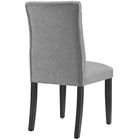 Modway Duchess Button Tufted Fabric Dining Chair - Light Grey-Fine Polyester Fabric Upholstery