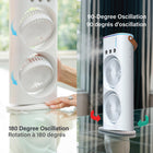 Bell+Howell Aqua Air Misting Portable Rechargeable Cooling Fan-Easy to take on the go: built in handle makes it easy to carry this misting air cooler wherever you need a quick break from the heat