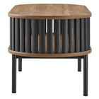 Modway Fortitude Wood Coffee Table - Walnut Black-Non-marking foot Caps