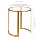Hudson&Canal Mitera 20"W Round Side Table - Brass-8