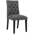 Modway Duchess Fabric Dining Chair - Grey - 4 Pack-Luxuriously Tufted Button Back