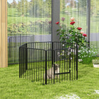 PawHut 6-Panel Heavy Duty Dog Playpen for Small & Medium Dogs-Freestanding or mounted, adventures await in rooms or yards