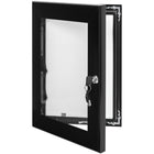 SECO Lockable Indoor/Outdoor Poster Frame Case - 11" W x 14" H - Black-Designed for securing notices, menus, workplace/school posters, artwork etc.