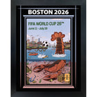 Boston 2026 FIFA World Cup - Photoglass Framed - 20" x 26"-Officially licensed FIFA World Cup 2026 host city poster