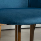 HOMCOM Dining Chairs in Velvet Accent - Dark Blue - Set of 4-Colour: Dark Blue