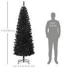 HOMCOM 7' Artificial Christmas Tree with Auto Open - Black-Suitable for halls, schools and home 