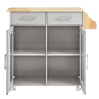 Modway Cuisine Kitchen Cart - Light Grey Natural-8