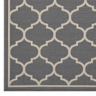 Modway - Avena Treillis en quadrifolie marocain intérieurs et extérieurs Tapis de 5 pi l x 8 pi L - Gris et beige-Polypropylène 100% doux