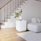 Nexera Side Table Nauraa - Natural Maple & White-6