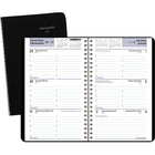 AT-A-GLANCE - Cahier de rendez-vous hebdomadaire 2026 - 8 po H x 4 7/8 po l - noir - bilingue-Format des pages : 8 po H x 4 7/8 po l