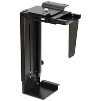 MotionGrey Under Desk PC Mount - Adjustable Computer CPU Holder with 360° Swivel for Desktop Towers - Black-Adjustable Fit for Most Towers: Expands to fit CPUs 13-21" in height and 3.5-5.75" in width, providing a secure and custom fit for most PC towers