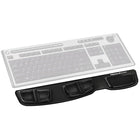 Fellowes - Repose-poignets de série professionnelle pour clavier, tissu noir, intérieur en gel-Forme ergonomique pour une bonne position des poignets  