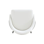Manhattan Comfort - Gracie tabouret de comptoir moderne 22" en similicuir rembourré - blanc et noir - lot de 2-21,7 po L x 23 po l x 38 po H