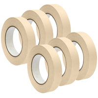 DSS Distributing Premium Grade Masking Tape - 1" x 55 yds - White - 6 Rolls-Perfect for school, home and office