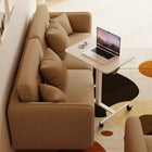 ShoppingAll - Chariot pour ordinateur portable avec bureau assis-debout pneumatique réglable en hauteur - Blanc-RÉGLAGE DE LA HAUTEUR PAR AIRLIFT: La Hauteur Du Bureau Peut Être Ajustée Facilement De 28” À 44.1” En Une Seule Pression Grâce Au Système Pneumatique Intégré.
