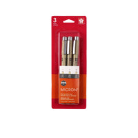 Micron 50163 Pigma Micron Pens - 01, 05, 10 - Cool Gray - Set of 3-Archival quality pigmented ink.