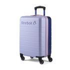 Reebok Double Dribble 21.5" Hardside Carry-On Luggage - Lilac-Single 360 degree spinner wheels for effortless, smooth & quiet rolling