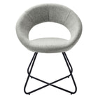 Modway Nouvelle Upholstered Fabric Dining Chair - Black/Light Grey - 2 Pack-8