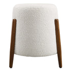 Modway Riven Upholstered Boucle Fabric Ottoman - Cloud-Boucle Fabric Upholstery