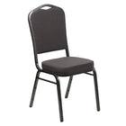 Flash Furniture – Chaise de banquet empilable Hercules à dossier en couronne, tissu gris avec cadre à veine argent-Capacité de poids de 500 lb