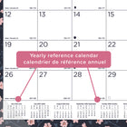 Blueline 18 Months Monthly Academic Desk Pad - July 2026 to December 2027 - 22" L x 17" W - Blossom Design - Bilingual-Two-hole punched, vinyl corners