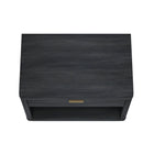 Manhattan Comfort - Table de nuit moderne Evelyn 32" à 1 tiroir - gris charbon-20 po L x 32 po l x 24 po H