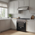 Kucht 30" KNG Series Pro Style Propane Gas Range - Stainless Steel/Black-High-quality metal control knobs