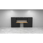  Cat Fully-Welded 8-Piece Garage Storage Cabinetry Set - Black-Tool Cabinet with Smooth-Glide Drawers: Designed for efficient tool organization and quick access