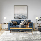 Hudson&Canal Alexis 54"W Rectangular Coffee Table - Brass-Clean with a soft, dry cloth and no harsh chemicals or abrasive cleaning materials