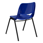 Flash Furniture HERCULES Series Kid's Navy Ergonomic Shell Stack Chair with Black Frame & 14" Seat Height-Recommended for Grades K - 2