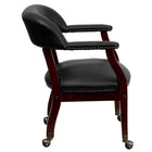 Flash Furniture – Fauteuil de conférence en vinyle, noir (BZ100BLK)-Rembourrage en vinyle noir