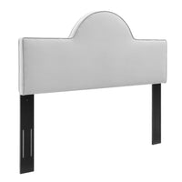 Modway Dawn Performance Velvet Twin Headboard - Light Grey-Velvet Twin Headboard
