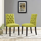Modway Duchess Fabric Dining Chair - Wheatgrass - 2 Pack-Luxuriously Tufted Button Back