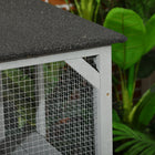 PawHut 76" L Outdoor Wooden Catio Walk-in Cat House with Jump Platforms - Grey-Roomy design: two jump platforms, a three-tier resting box for playing and lounging 