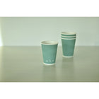 Tannex Double Wall Ripple Paper Coffee Cup - 12 oz/360 mL - Sage Green - 500 pack-Premium double wall construction for sturdy feel