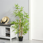 Outsunny - Arbre de bambou artificiel 4 pi en pot de pépinière - vert-Vert éclatant et texture naturelle pour un rendu et un toucher très réalistes 