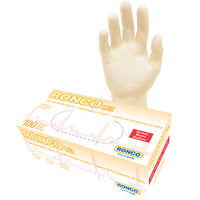Ronco LE2 Latex Gloves - Tan - Medium - 100 Pack-Tan