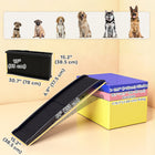 PawHut 61" Folding Pet Ramp with Frosted Surface and Raised Side Rails - Black-Raised side rails help guide your pet, boosting their confidence while walking 