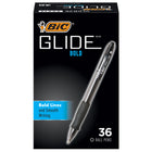 BIC Glide Bold Retractable Ballpoint Pens - 1.6mm - Black Ink - 36 Pack-Retractable Ball Pens