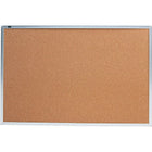 Quartet Cork Bulletin Board, Aluminum Frame, 48" x 36"-Self-healing natural cork surface