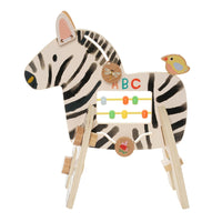 Manhattan Toy - Zèbre safari en bois, jouet d'activité-Conception en bois