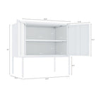 Manhattan Comfort Ava 23.6" Modern Accent Cabinet - White-Include 1 Adjustable Shelf