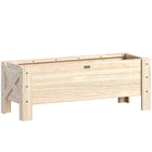 Outsunny Garden Raised Bed - 3.3' x 1.2' x 1.2' - Fir Wood-Suitable for plants, vegetables, herbs, flowers, etc.
