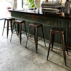 Flash Furniture Commercial Grade 30" High Backless Distressed Copper Metal Indoor-Outdoor Barstool-Backless Design