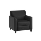Flash Furniture – Mobilier de réception en bois Hercules Diplomat, noir (BT827SETBK)-Dossier et siège en peluche