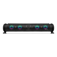 SOUNDEXTREME by ECOXGEAR Elite 500W Amplified Speaker - Bluetooth - LED Backlit Soundbar-Powerful Audio: 8 marine-grade speakers (2 tweeters, 4 mid-range, 2 woofers) delivering up to 500 watts peak power with dual sealed stereo chambers for true left/right sound