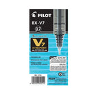 Pilot Hi-Tecpoint V7 Rollerball Pens – Fine Point – Black – 12 Pack  -Carbon-alloy ball and stainless steel pipe