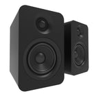 Kanto YUP4 Haut-parleurs d'étagère passifs de 4 po avec tweeter à dôme en soie de 1 po et woofer en kevlar de 4 po - Noir-Woofer en Kevlar de 4 po